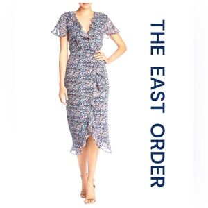 THE EAST ORDER (Nordstrom's) Cece Floral Print Midi Dress, Size M.